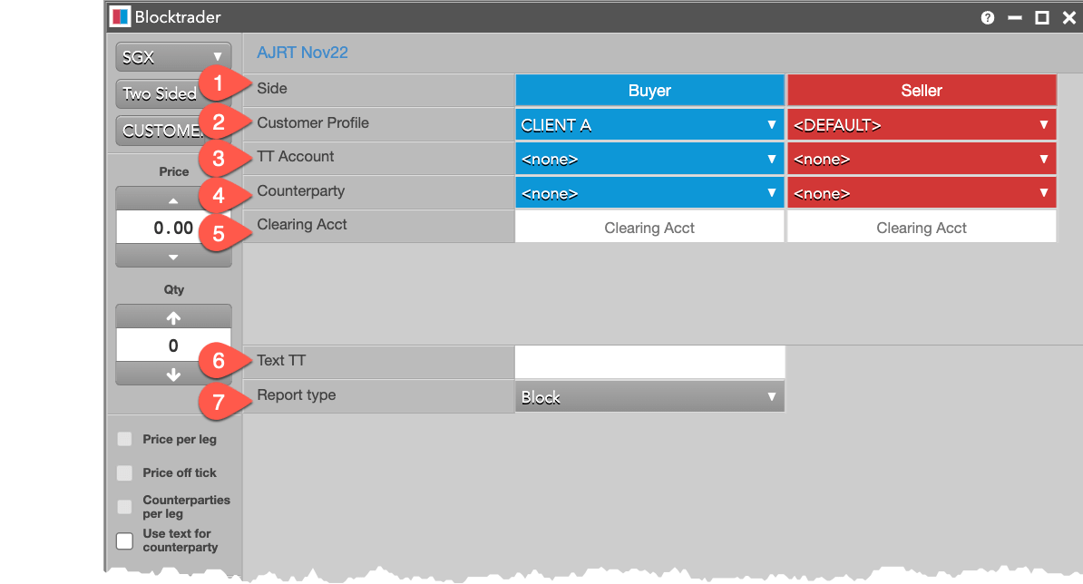 SGX Trade Fields SGX Trade Fields