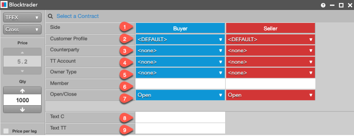 TFEX Trade Fields TFEX Trade Fields